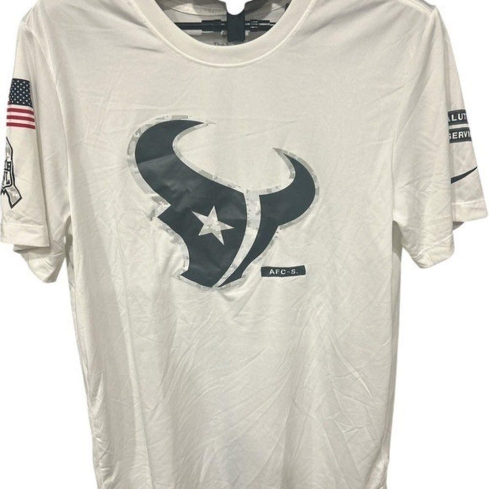 Nike Houston Texans Salute to Service Dri-FIT Shirt Mens Large White NFL Tee